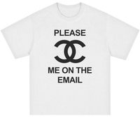 Please CC me on the Email Shirt White